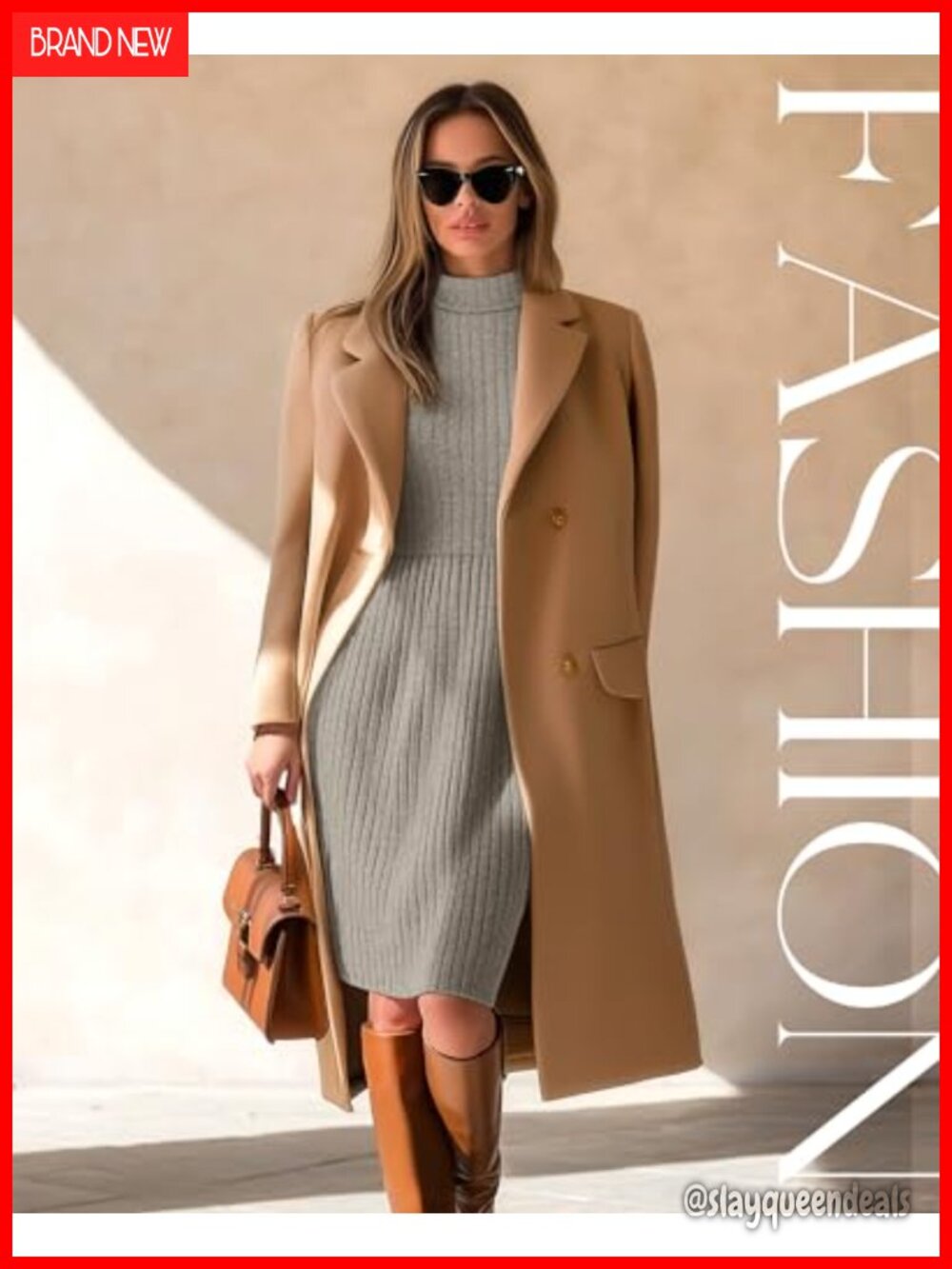 Womens Long Sleeve Sweater Dress Set Pockets Turtleneck Puff Cuff - Picture 2 of 6